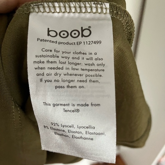 Boob Design Maternity Nursing Twist Short Sleeved Dress Forest Green Size Small - Picture 10 of 12